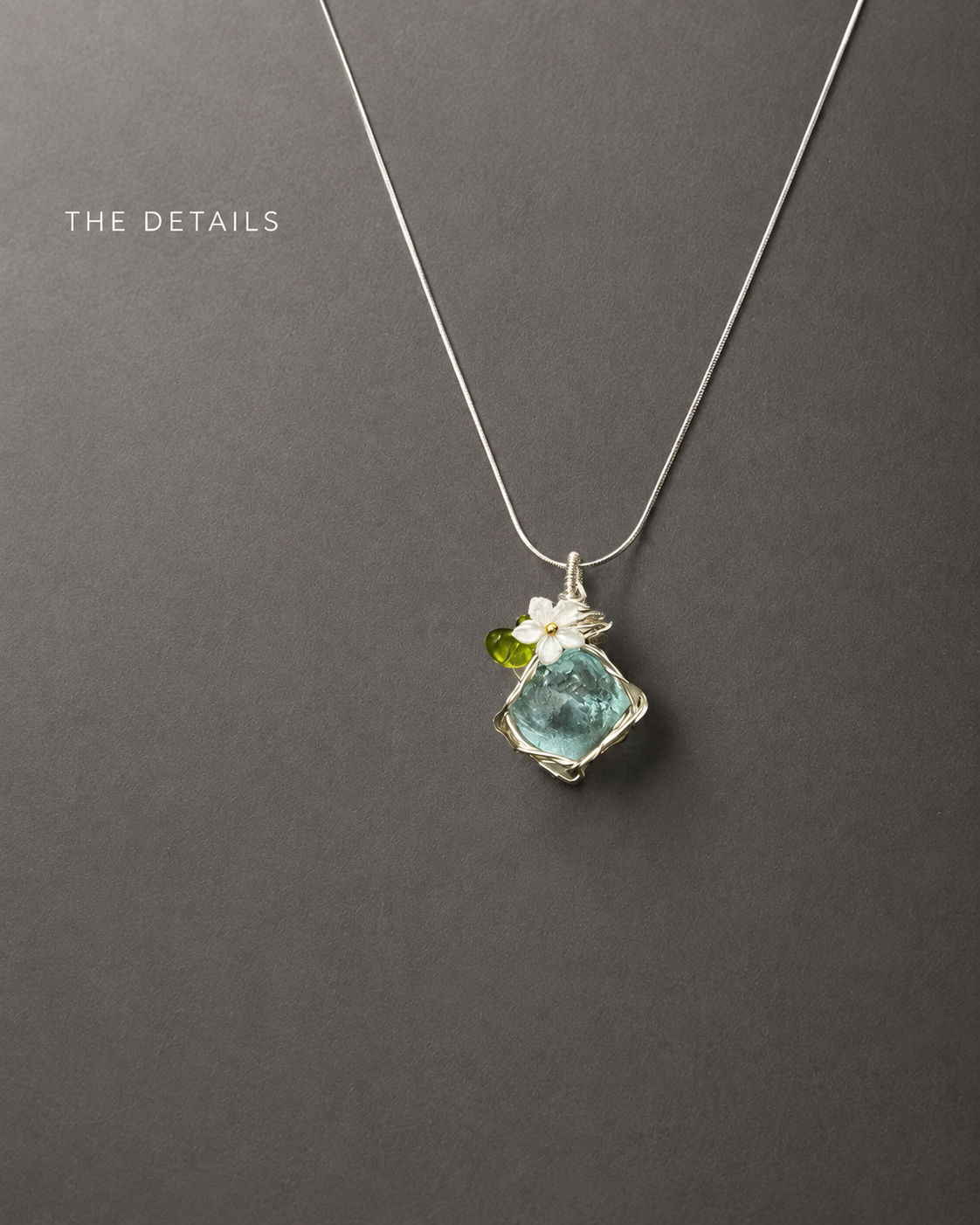 Raw Stone Crystal handmade necklace product detail