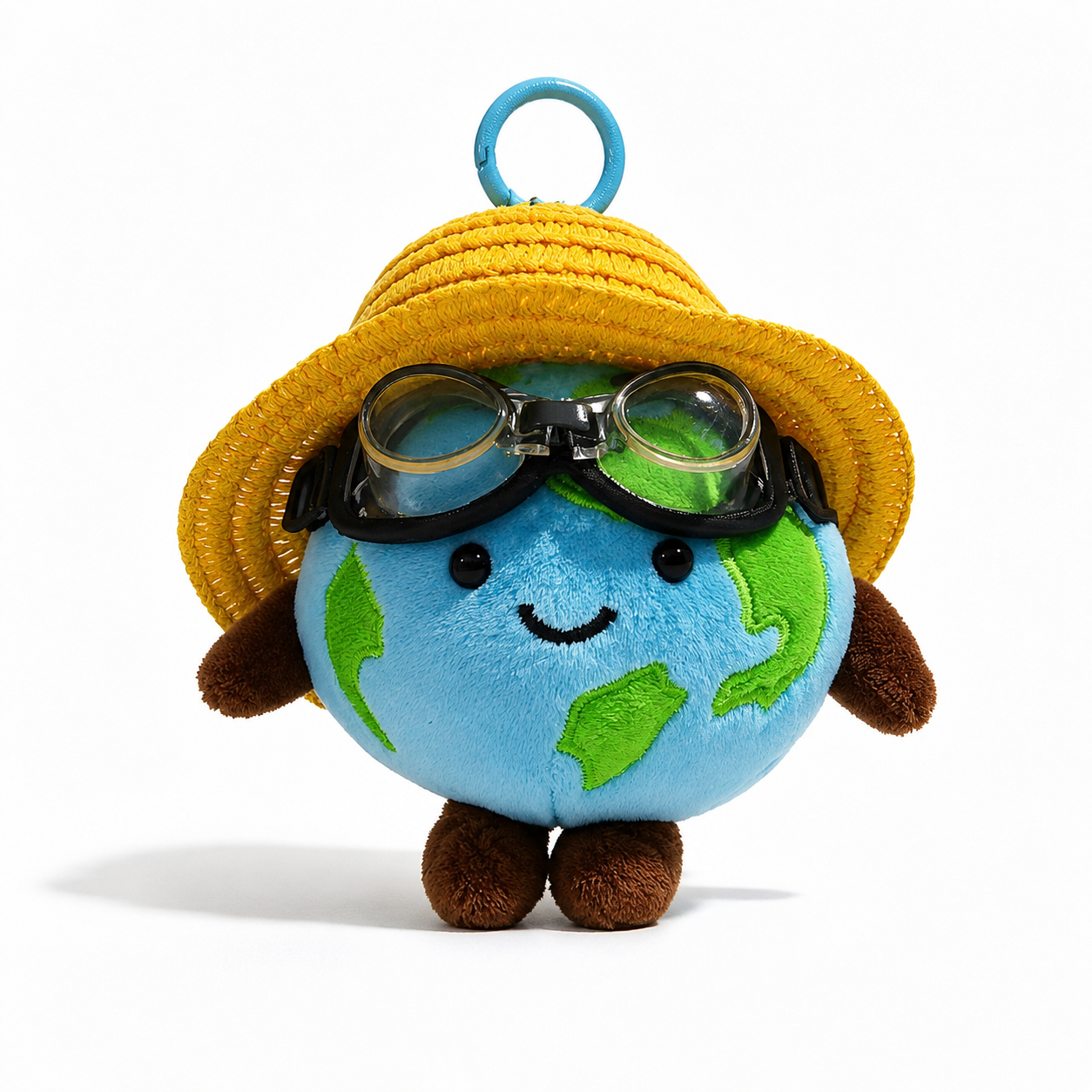 Earth Explorer with goggles plush bag charm by OddJoy