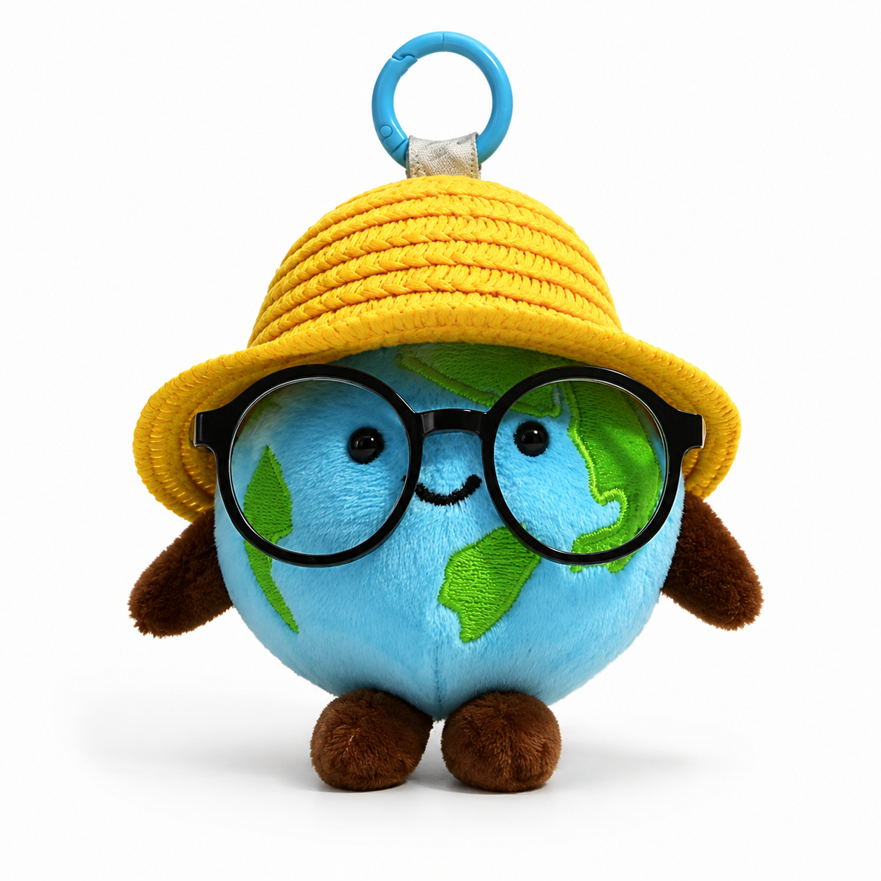 Earth Explorer with glasses plush bag charm by OddJoy